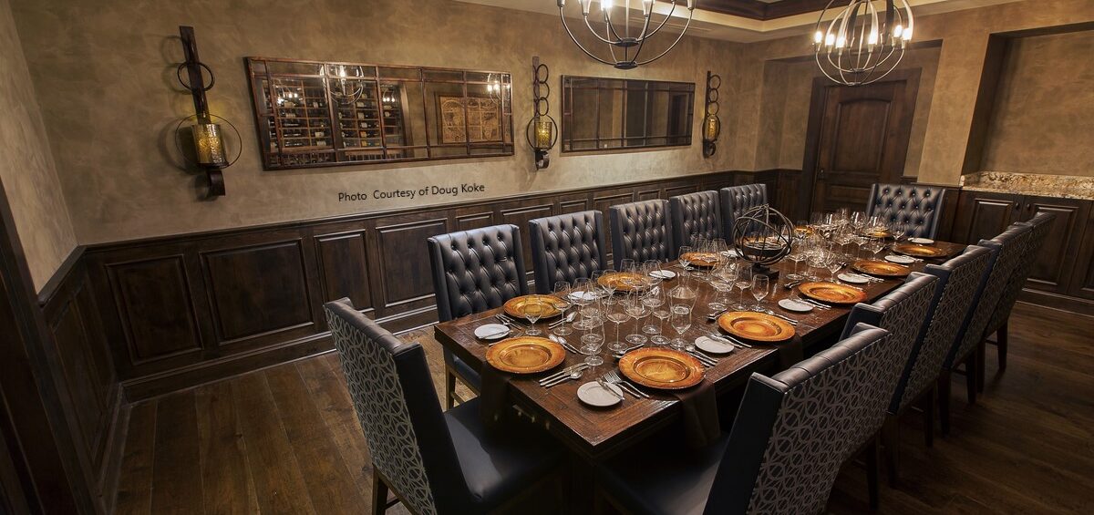 Dining Table, Chairs, and Crockery at Columbine Club